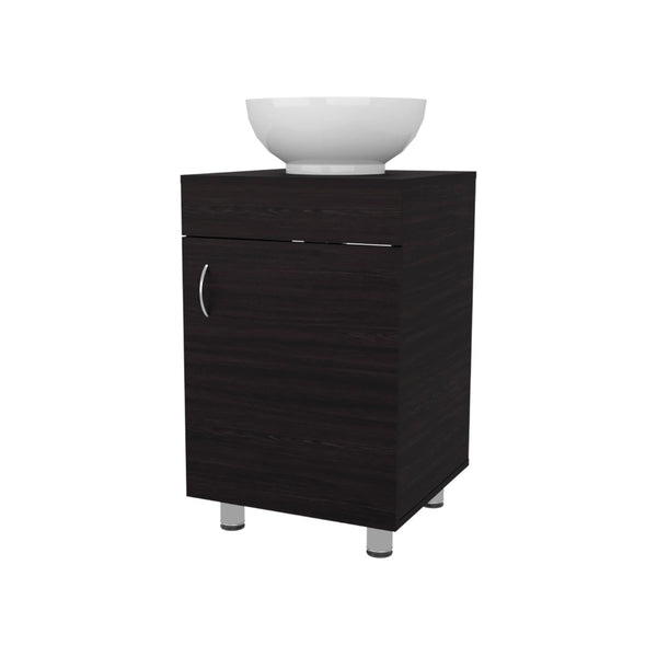 English Elm Wengue Bathroom Vanity With Integrated Vessel Sink, Spacious Storage, Modern Design For Small Spaces B062P303929-GIGA