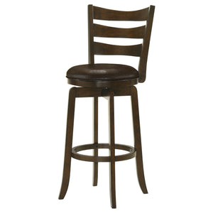 English Elm Fenster Dark Brown Wood Pub Height Swivel Bar Chair - Classic Design With Comfortable 360° Rotation B062P299938