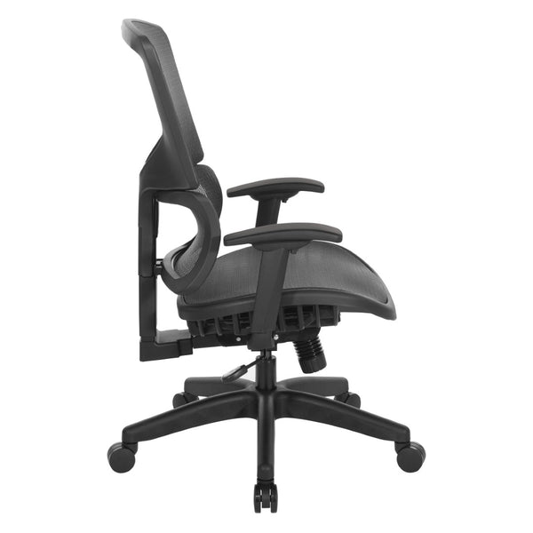 OSP Home Furnishings Vertical Matrix Ergonomic Manager Chair with Lumbar Support for Executive Workspace Comfort 639-T11N48P