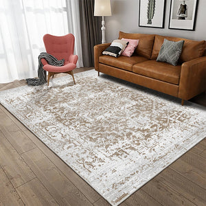 English Elm Area Rug 6X9 Vintage Bohemia - Non-Slip, Washable Floral Design For Elegant Living Spaces & Durability W2907P265143