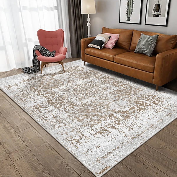 English Elm Area Rug 6X9 Vintage Bohemia - Non-Slip, Washable Floral Design For Elegant Living Spaces & Durability W2907P265143