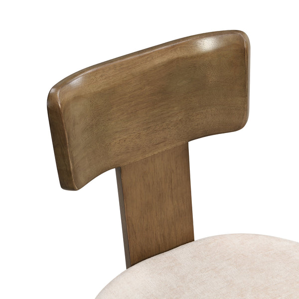 English Elm Christopher Knight Home® - Upholstered Modern Dining Chairs Set of 2 with Comfortable Fabric Seats, Solid Rubber Wood Legs, 330lb capacity and Timeless Design Beige N779P236964A