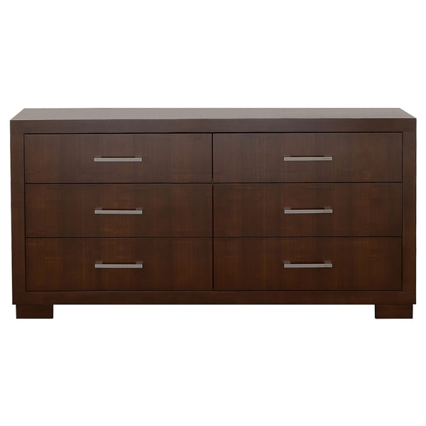 English Elm Piero Wire-brushed Oak Veneer Queen Bedroom Set with Louvered Panels Coastal Style B062S00738