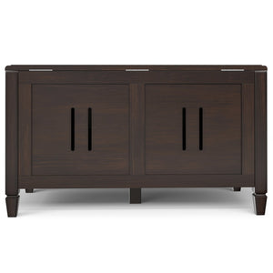 English Elm Connaught Chestnut Pine Storage Bench Trunk with Lift-Up Lid, Child-Safe Hinges & Colonial Style—36" W, Handfinished B136P284183