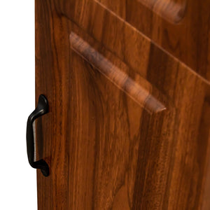 English Elm L-Shaped Corner Computer Desk with Hutch & Drawers, Space-Saving 2-in-1 Design and Ample Storage Walnut W331S00187