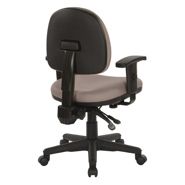 OSP Home Furnishings Sculptured Ergonomic Office Chair with Lumbar Support and Greenguard Certified Padding Stratus 8180-R103