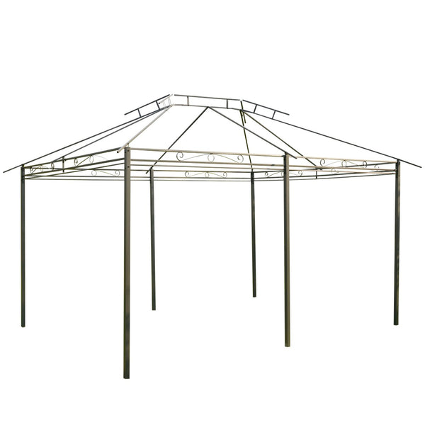 English Elm Outsunny 10' X 13' Outdoor Gazebo Canopy With Curtains - Stylish Steel Frame For Patio, Garden, And Deck W2225P200907-GIGA