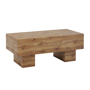 English Elm This modern rectangular coffee table with wood texture MDF, 300 lb capacity, easy 10-15 min assembly W1151P271517