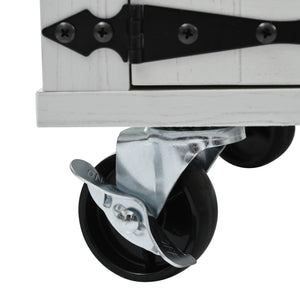 English Elm K&K Farmhouse Kitchen Island Cart 53.5" with Drop Leaf, Built-In Power Station, Ample Storage & Wheels White N707P170348W