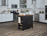 OSP Home Furnishings Urban Farmhouse Kitchen Island Black/Vintage Oak