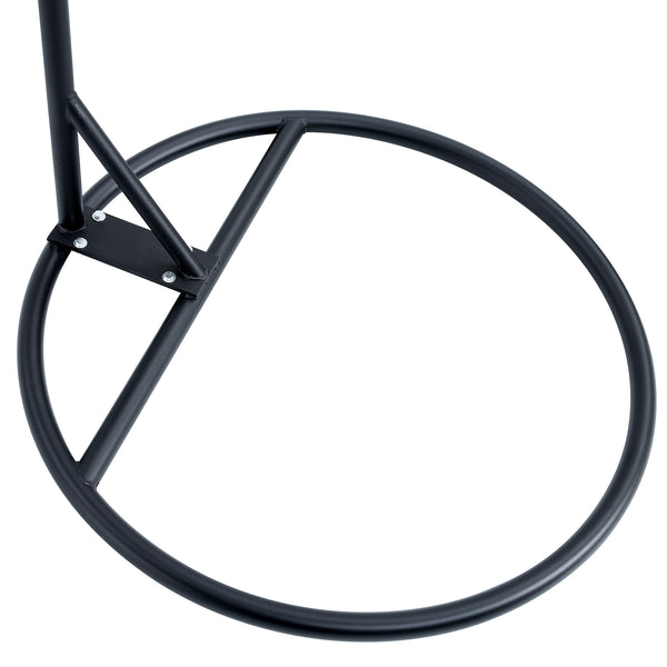 English Elm Egg Swing Chair Woven Rattan Basket Seat with Stand Cushion for Patio Bedroom W1512P498597