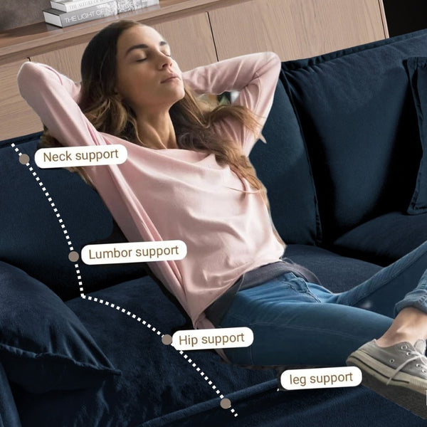 English Elm Oversized Modular Sectional Sofa Sleeper With 3 Ottomans, Soft Pillows & Dual-Layer Comfort W3163S00026-GIGA