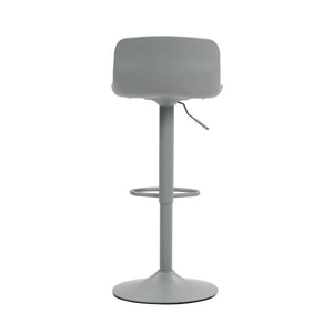 English Elm Bar Stools Set of 2 Adjustable Swivel Pu Leather Kitchen Island Seating with Back Gray W676P358681