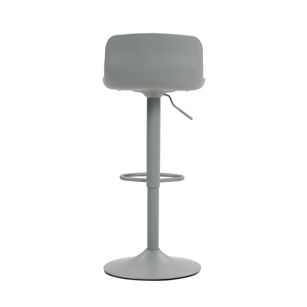 English Elm Bar Stools Set of 2 Adjustable Swivel Pu Leather Kitchen Island Seating with Back Gray W676P358681