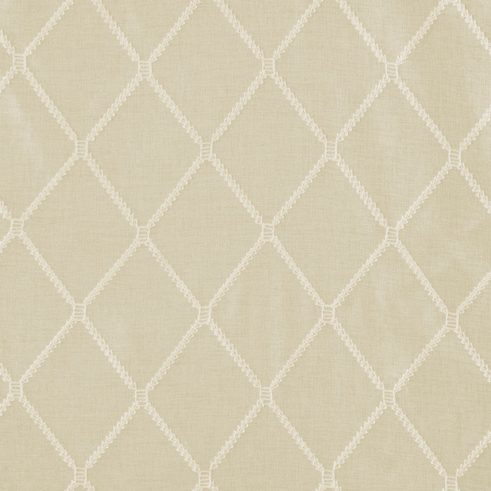 JLA Home Madison Park - Diamond Sheer Embroidered Window Scarf — Lightweight Diamond Motif Sheer Valance to Soften Light & Add Texture MP40-4938