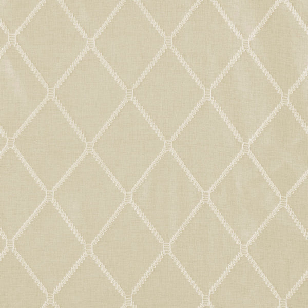 JLA Home Madison Park - Diamond Sheer Embroidered Window Scarf — Lightweight Diamond Motif Sheer Valance to Soften Light & Add Texture MP40-4938