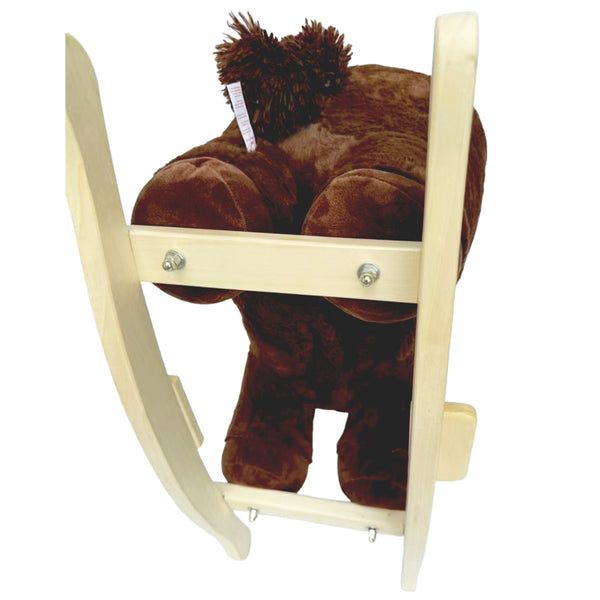 English Elm Kids Plush Rocking Horse Toddler Toy with Sound Box Hand Puppets and Secure Safety Belt W3723P374143