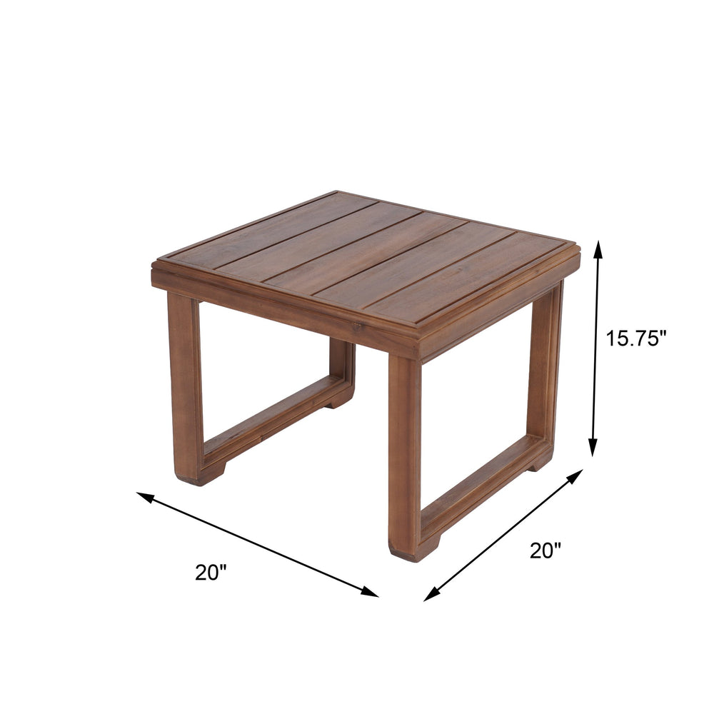 English Elm Christopher Knight Home® - WESTCHESTER Acacia Wood Outdoor Coffee Table with Rustic Slat Top and Durable Sled Legs, 38.5"W Mocha 23.5 L x 23 W x 7.75 H N776P301045M