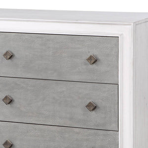 English Elm Katia Transitional Rustic Gray & Weathered Finish Dresser with Felt-Lined Top Drawer and Smooth Glides White 69 L x 22 W x 39 H B2726P248052