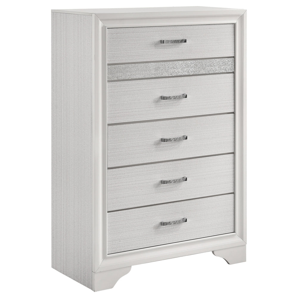 English Elm Annie Glamorous 6-Drawer Bedroom Chest With Crystal Embellishments For Chic And Organized Storage B062P378341