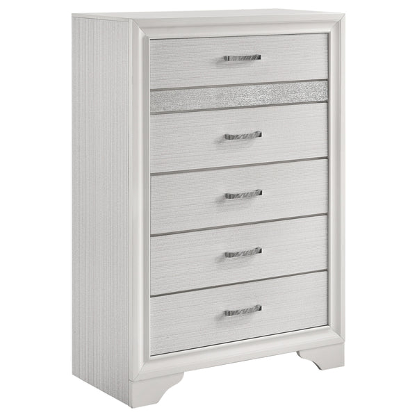 English Elm Annie Glamorous 6-Drawer Bedroom Chest With Crystal Embellishments For Chic And Organized Storage B062P378341