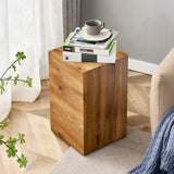 English Elm Compact Mdf Coffee Table: 11.8X11.8X19.6 Inches, Stylish Texture Design