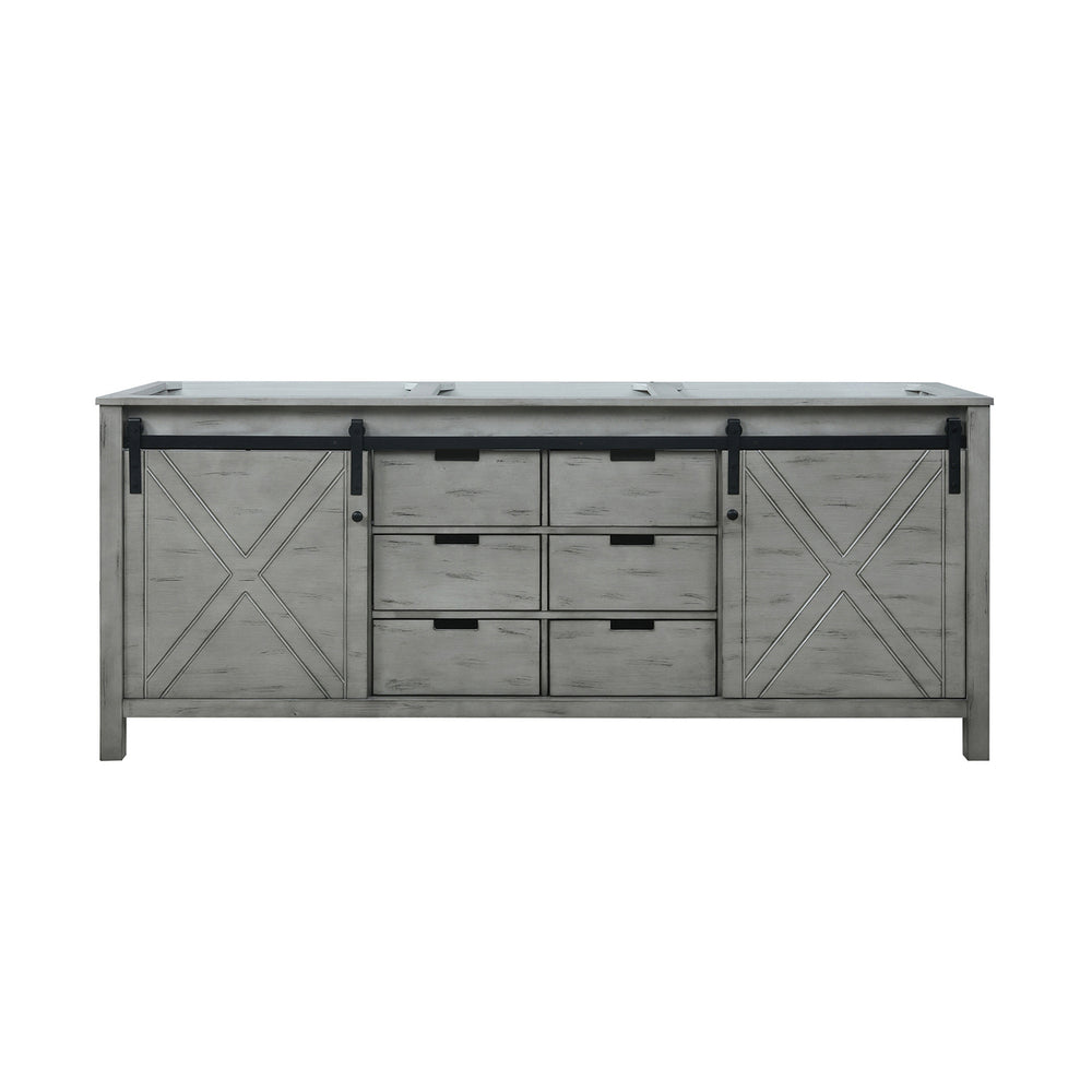 English Elm Ash Grey Double Bath Vanity 80" W x 22" D - Solid Wood Frame, E0 Plywood, Soft-Close Drawers, Storage B2731P261001