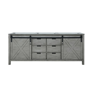 English Elm Ash Grey Double Bath Vanity 80" W x 22" D - Solid Wood Frame, E0 Plywood, Soft-Close Drawers, Storage B2731P261001