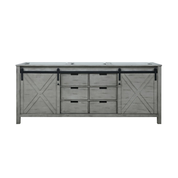English Elm Ash Grey Double Bath Vanity 80" W x 22" D - Solid Wood Frame, E0 Plywood, Soft-Close Drawers, Storage B2731P261001