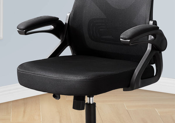 English Elm Office Chair Breathable Black Mesh High-Back with Headrest, Adjustable Height, Foam Cushions, Swivel B2710P287062