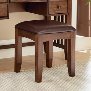OSP Home Furnishings Modern Mission Bench for Vanity Vintage Oak