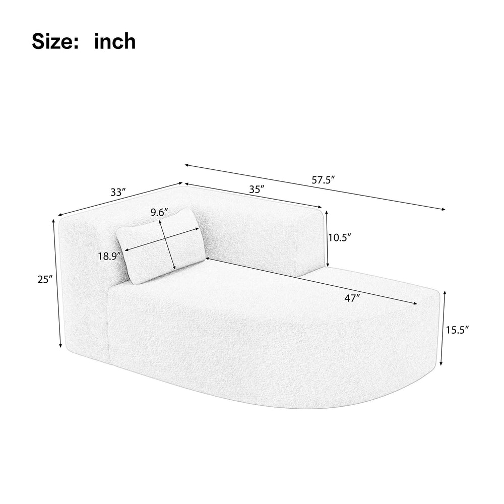 English Elm Upholstered Boucle Sofa with Lumbar Pillow Pocket Spring Seating for Living Room Pink N719P250552P