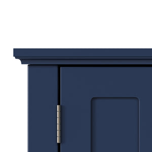 English Elm Bathroom Wall Mounted Cabinet Raised Panel Doors Adjustable Shelves Farmhouse Storage Blue N817P375225B