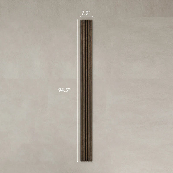 English Elm 4 Pack Walnut Mdf Slat Wall Panels with Pet Backing for Sound Absorption T3971P502016