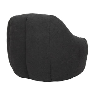 English Elm Bean Bag Chair Oversized Faux Fur Memory Foam Lounge Seat for Dorm or Living Room Dark Gray W2200P243727