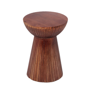 English Elm Christopher Knight Home® - Mango Wood Round Drum End Table In Honey Finish – Handcrafted Accent For Small Spaces & Rustic Decor N768P202496H