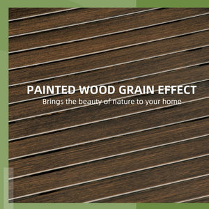 English Elm Outsunny 26" Round Outdoor Side Table - Durable Steel Frame, Slatted Top, Perfect For Patios & Balconies W2225P174465-GIGA