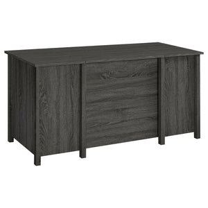 English Elm Rayna Weathered Grey Lift-Top 4-Drawer Office Desk with Easy-Glide Storage and Brushed Zinc Hardware B062P351423