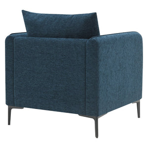 OSP Home Furnishings Newhaven Contemporary Accent Chair with Black Metal Legs for Modern Living Rooms Navy NWN-S76
