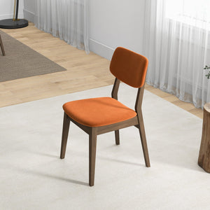 English Elm Carlos Mid-century Velvet Dining Chairs Split Back Splayed Legs Set of 2 B183P231978