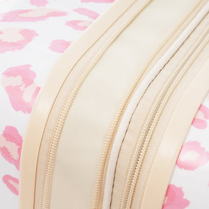 English Elm Hardshell Polycarbonate Luggage Set Three Piece Spinner Suitcases with Tsa Lock Pink Leopard N732P218227U