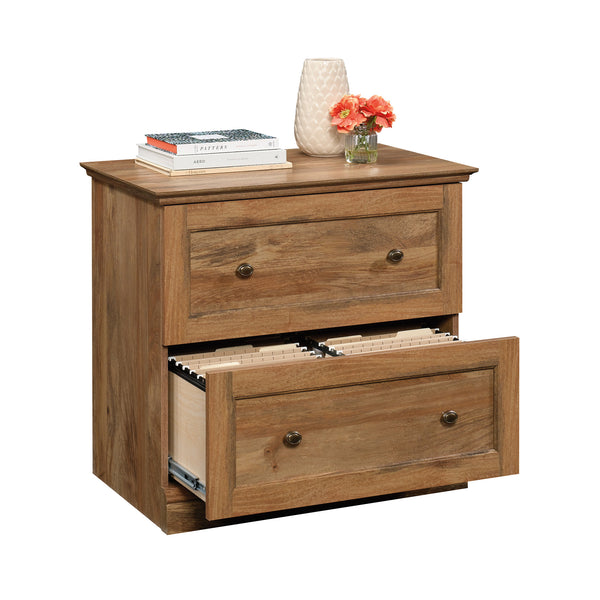 English Elm Lateral File Cabinet In Stylish Brown Finish - Durable, Compact Design For Efficient Document Storage B356P402720
