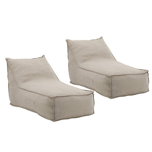 English Elm Christopher Knight Home® - Perry Outdoor Bean Bag Lounge Chair Set Of 2 – Stylish, Durable, And Ergonomically Supportive For Relaxation N775P265564B-S2