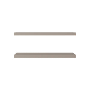 English Elm Ecco Floating Shelves Set of 2 with Hidden Brackets, Sleek Matte Finish for Books & Decor - Space-Saving Wall Storage taupe 32 L x 11 W x 4 H B200P235853