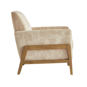 English Elm Matson Tufted Back Accent Chair with Plush Foam, Coil Spring Support, Textured Polyester Upholstery Sand B050P390601