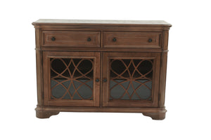 English Elm Traditional Elegant Server with Spacious Drawers and Cabinet Storage for Dining Room Organization and Style Oak 27 L x 44 W x 59 H B011P395600