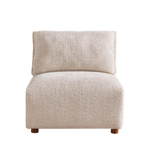 English Elm Aura Boucle Modular Sectional Sofa with Ottoman Four Piece L Shape Living Room Couch N773IS00115S