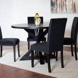 English Elm Enbridge 5-Piece Dining Set, Cross-Buck Dining Table With 4 Stylish Chairs