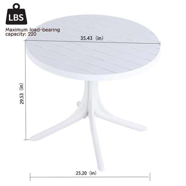 English Elm Summer 5 Piece Round Polypropylene Dining Set Uv Resistant Striped Indoor Outdoor Patio Beige,Tropical Orange,White W3450S00040