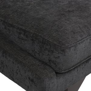 English Elm Chaise Lounge Mid-century Polyester Upholstered Birch Wood Legs Living Room Accent 68108.00BLK